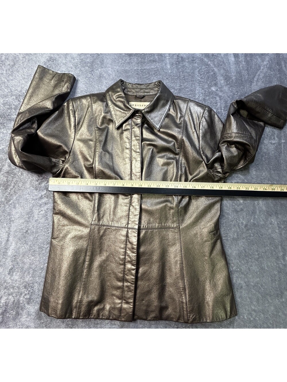 Apostrophe Metallic Button Front Jacket Bronze - Picture 8 of 11